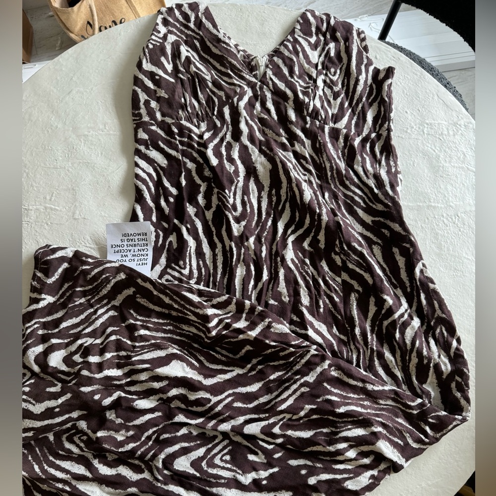 ASOS zebra print dress with slit